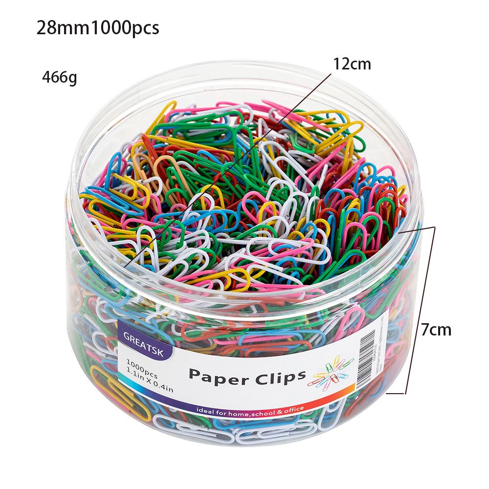 Colorful Large Paperclips & Binder Clips: Nickel-Plated Silver Office Stationery for Bookmarks and Test Papers.