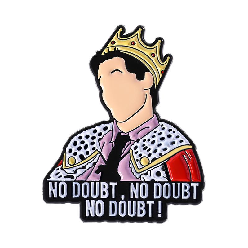 Movie Character Quotes Enamel Pins Custom TALK LET'S DRINK IN SILENCE Brooches Lapel Badges Clothes Jewelry Gift for Friends