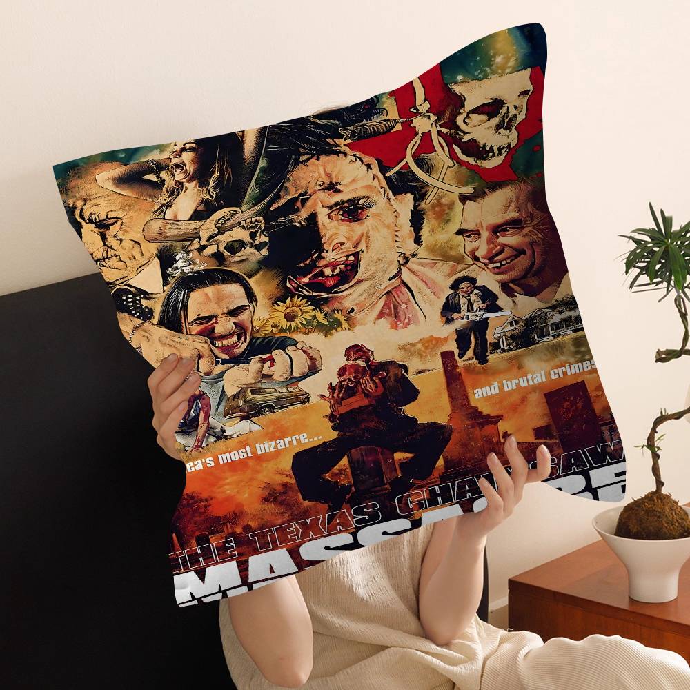 T-Texas Chainsaw Massacre Movie Cushion Cover Pillow Cover Decor Pillowcase Printed Cushion Case For Couch