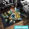 Custom Name Rug Jacksonville Team Spirit Area Rug Suitable for Indoor And Outdoor,Carpets for Homes, Offices,Living Rooms,Home Decor,Christmas Gift