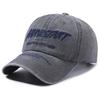 Unisex Distressed Embroidered Cotton Baseball Cap with Soft Brim for Sun Protection