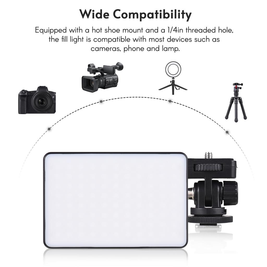 Mini Photography Lamp Dimmable LED Light Portable Vlog Light 196 LED Beads 20 Special Lighting Effects NP F Series