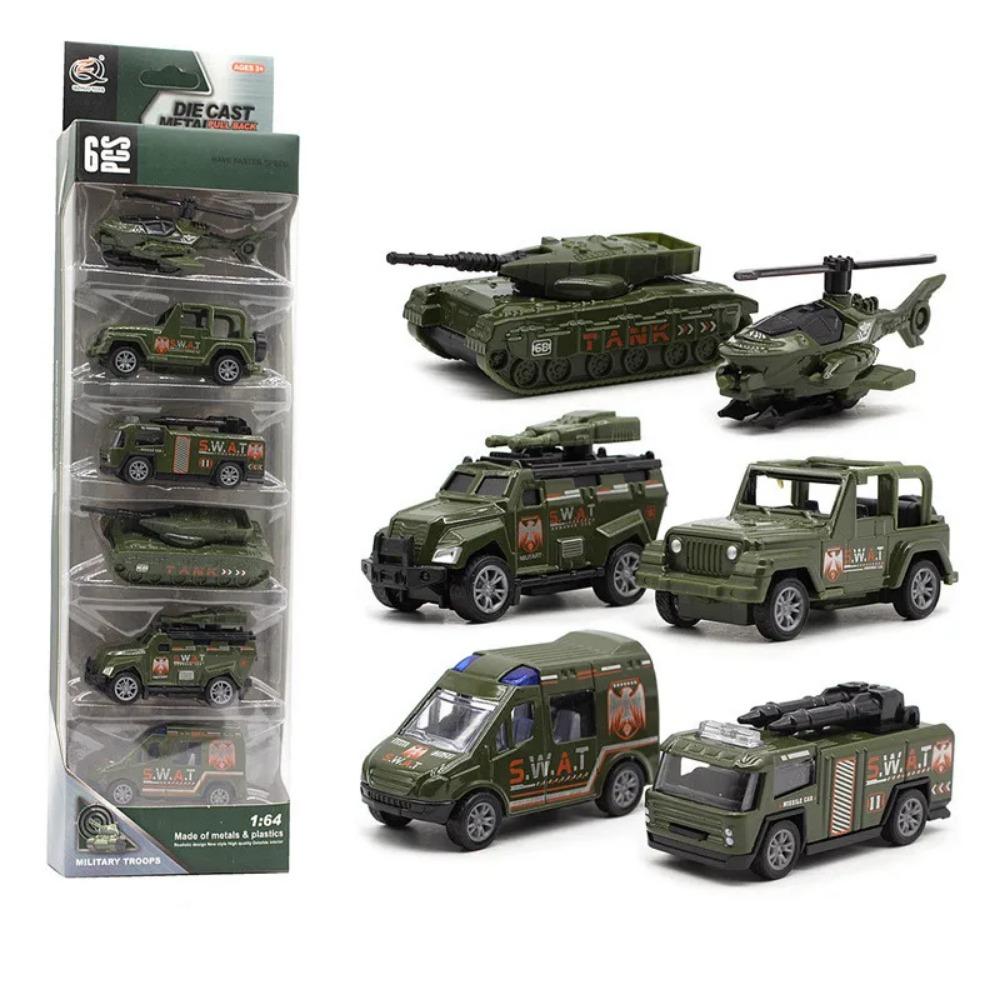 1: 64 Alloy Military Style Car Model,6-piece Set of Car Toys,original Packaging Gift,wholesale