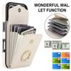 For iPhone 17 Pro Max Case Leather + TPU Accordion Card Bag Phone Cover with Ring Kickstand