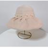 Big Brim Sun Hat Women's Summer New Pearl Mesh Temperament Color Glue Bucket Hat Women's UV Protection Sun Protection Hat