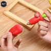1pc Strawberry Core Removal Tool Metal Plastic Fruit Knife Stem Removal Small Tool Salad Cake Making Kitchen Accessories