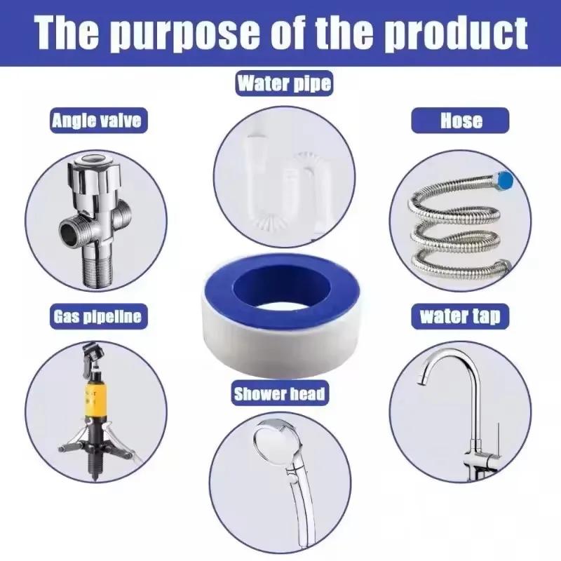 1-20Roll PTFE Industrial Sealant Tape Waterproof Thread Duct Tapes for Plumbing Fitting Repair Tools Shower Head Pipe Sealing