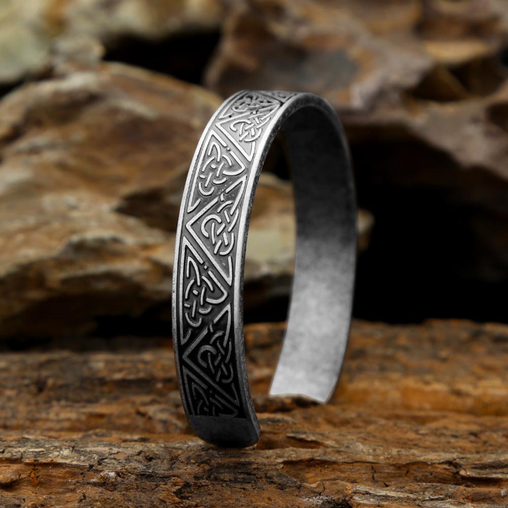Vintage Valknut Armband Edelstahl Keltischer Knoten Nordisches Armband für Männer Amulett Schmuck Geschenk Dropshipping