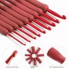 2-10 Mm Crochet  9pcs/Set Hooks Frosted Silicone Handle Aluminum Handmade DIY Hook Crochet Sweater Weaving Knitting Sewing Tool