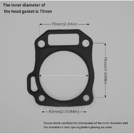 Strongthium Non Hemi Gasket Set Kit For 212 Predator Tillotson Lifan Ducar Locin Lifan 210 213 224 Mini Bike Go Kart Engine Upgrade Rebuild 212Cc