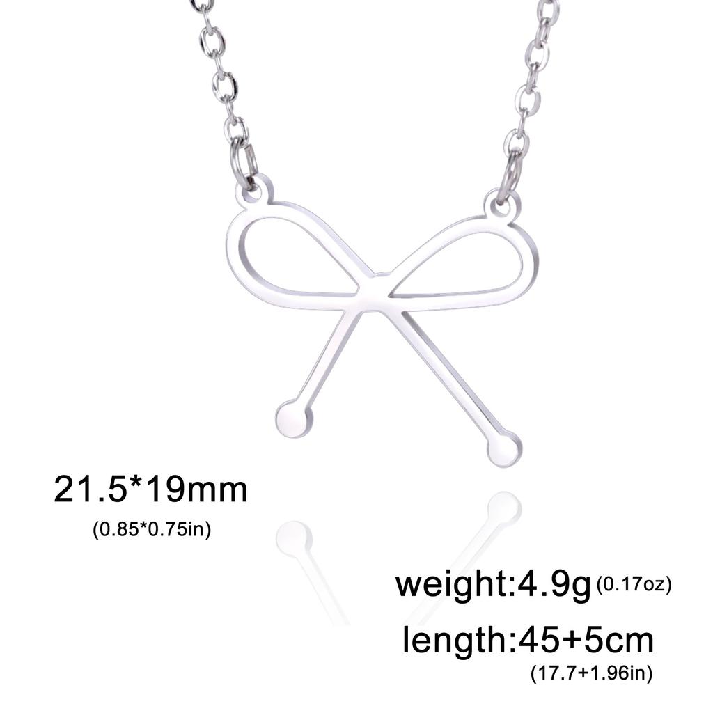 Bow Necklace for Women Gold Silver Bow Necklace Fashion Bow Pendant Necklace Bow Necklace Jewelry Perfect Jewelry for Women