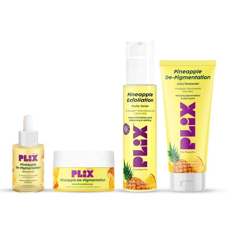 

The Plant Fix Plix Режим против пигментации с ананасом: Очищающее средство, тоник, сыворотка и увлажняющий крем 4 шт.
