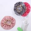 Home Women Elastic Reusable Waterproof Shower Cap Head Hair Cover Bathing Hat