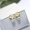 Dopamine Pink Flower Studs: Elegant French Design, High-End, Unique Atmosphere Earrings