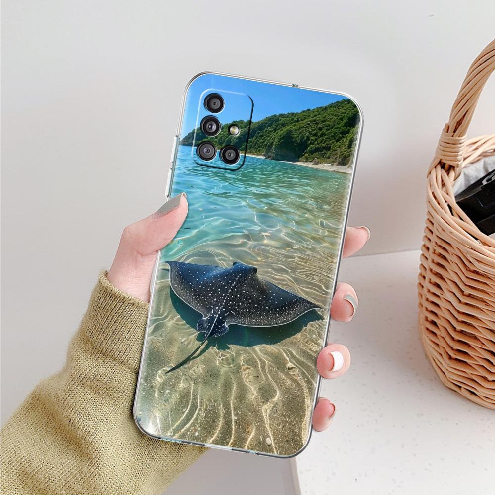 Case For Samsung A15 A13 A35 A55 A51 A71 A41 A31 A21S A05 A17 A23 A25 A33 A53 A73 5G A07 4G Cover Seaside Scenery Wave Beach