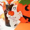 50pcs Halloween Ghost Pumpkin Lollipop Holder Cards, Uncharged Paper Decorations for Party Favors, Suitable for Ages 14+