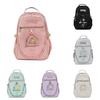 Large Capacity Nylon Backpack With Breathable Straps For Students And Casual Use