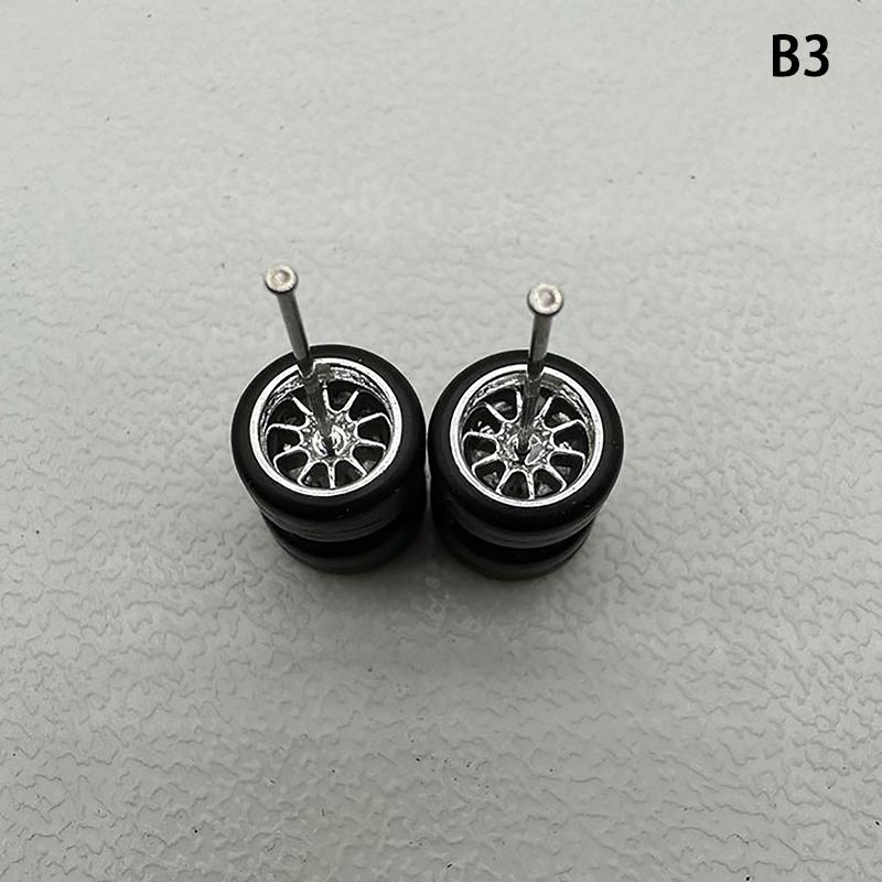 Yenilikçi Abs Temel Modifiye Parçalar Araç Oyuncak Hotwheels Tomica Mini Gt İçin 1 Set 1/64 Model Araba Lastikleri Kauçuk Lastikli