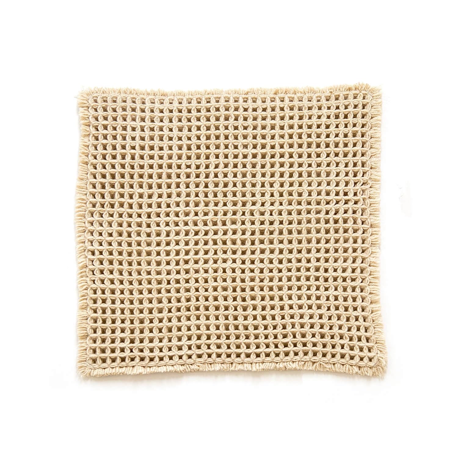 

OKA Waffle Weave Sauna 40cm x Beige Sauna Mat, Approx. 45cm, (Personal Mat, Washable)