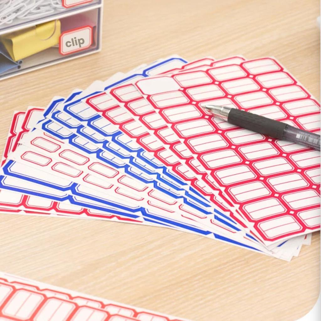 DSB 2400 Pieces 29x20mm Label Paper Stickers, Self-Adhesive Sticky Notes, Easy-Tear Memo Pads, Office Supplies, Markers, Note Pads, Red