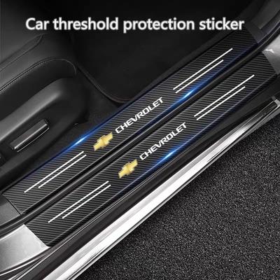 Carbon Fiber Car Threshold Protective Film Waterproof Car Sticker For Colorado Cruze Spark Captiva Malibu Trax