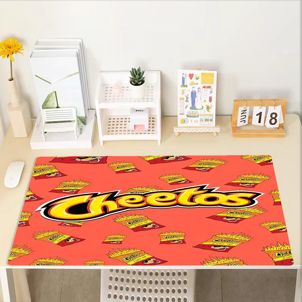 Cheetos Theme Mouse Pad, Non Slip Rubber Base, Multifunctional Office & Home Decor, Perfect for Workspace Personalization.
