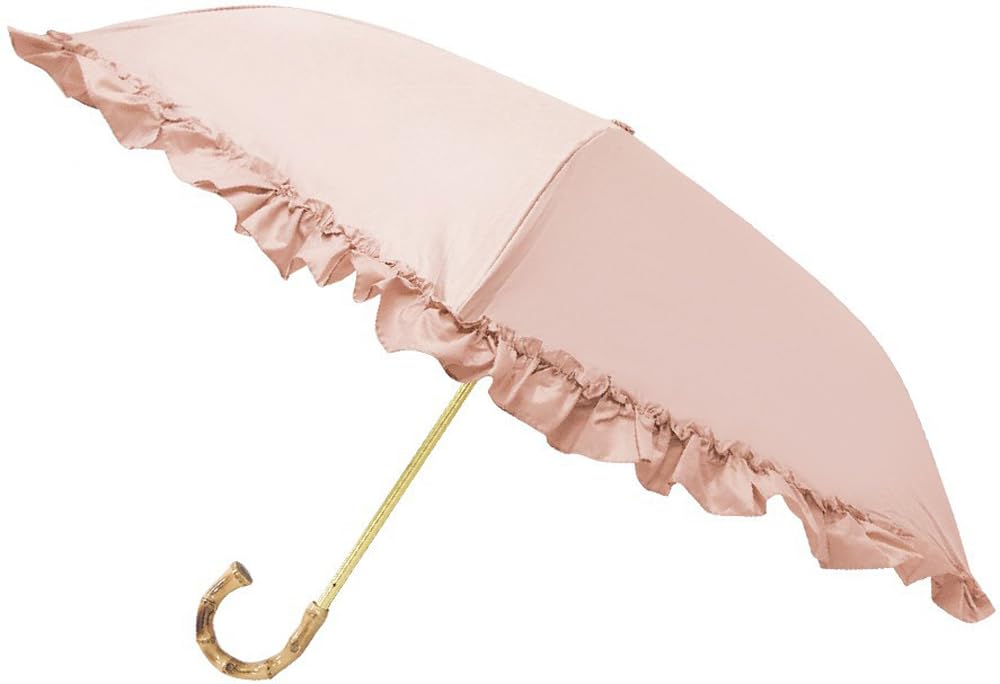 

Kamio Japan Pink Trick Sun and Full Folding Smoky 787263 Parasol, Rain, Blackout, Round, 3-Tier Umbrella, Ruffled, Pink, 50cm,