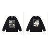 Washed Vintage Distressed Cotton Long Sleeve Tee Oversized Streetwear Style Men Casual Daily Wear