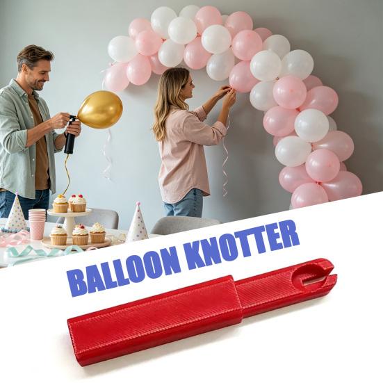 3D Printed Balloon Knotter Tool, Lightweight Tying Helper for Latex Balloons, Fast Knotting Aid Kids, Adults, Party Setups