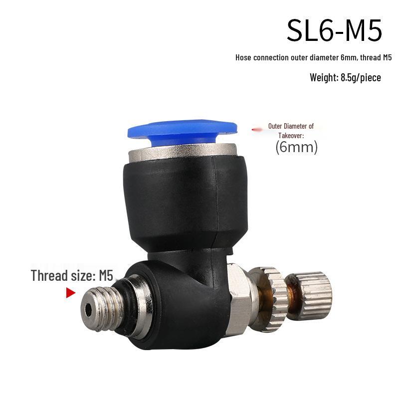 Pneumatic Fitting Combo: SL Throttle Valve 8-02, SL6-01 Component, 10-02 Insert Cylinder, Air Pump