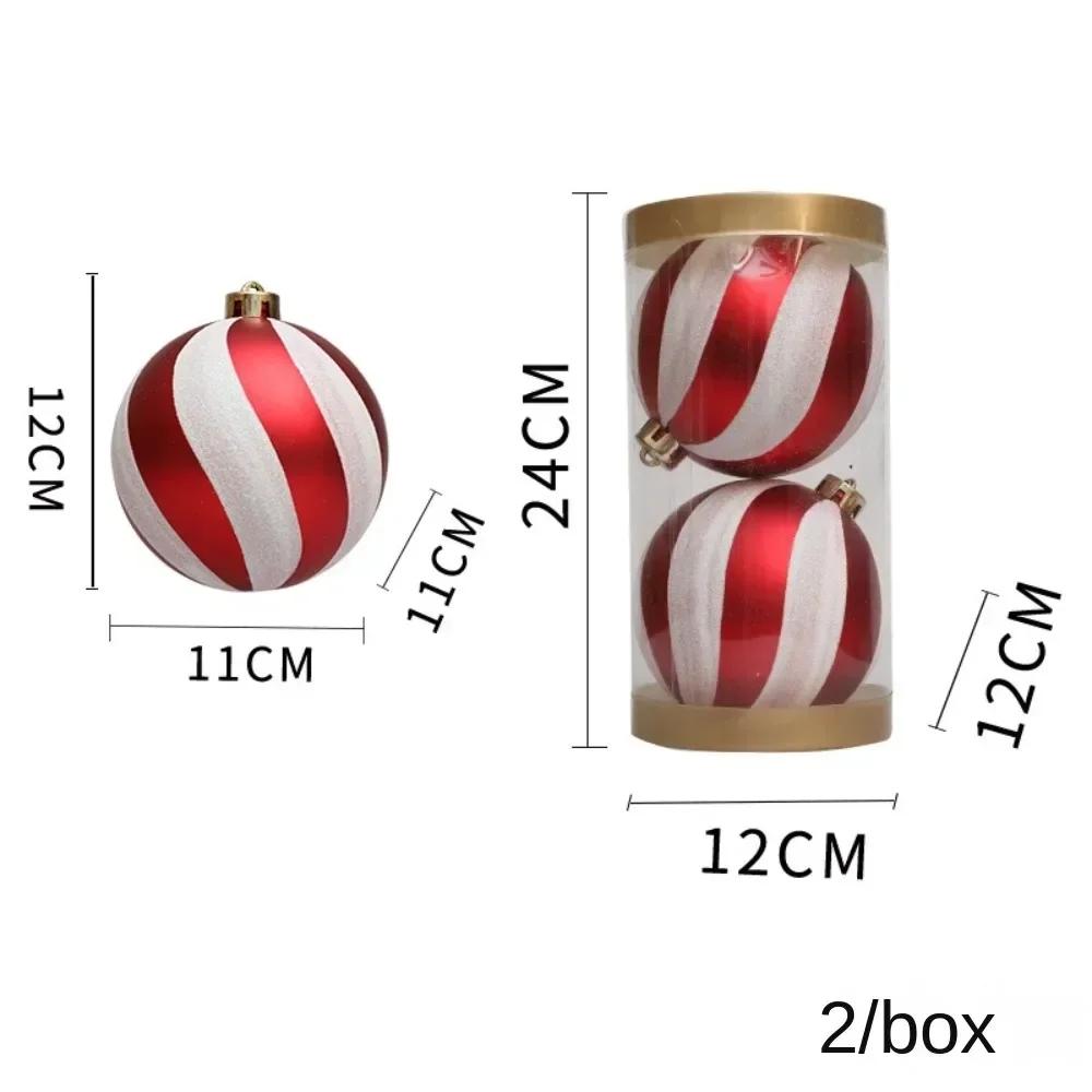 3/2/1Pcs Pumpkin Balls Christmas Tree Ornament Plastic DIY Crafts Painted Christmas Gifts Boxes Pendant Hanging Ornament