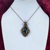 Seraphinite Gemstone Pendant Copper Wire Wrapped Jewelry Handmade Amazing Pendant