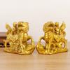 Brass - Ornament Single - Double Child-Bearing Auspicious Cloud Unicorn