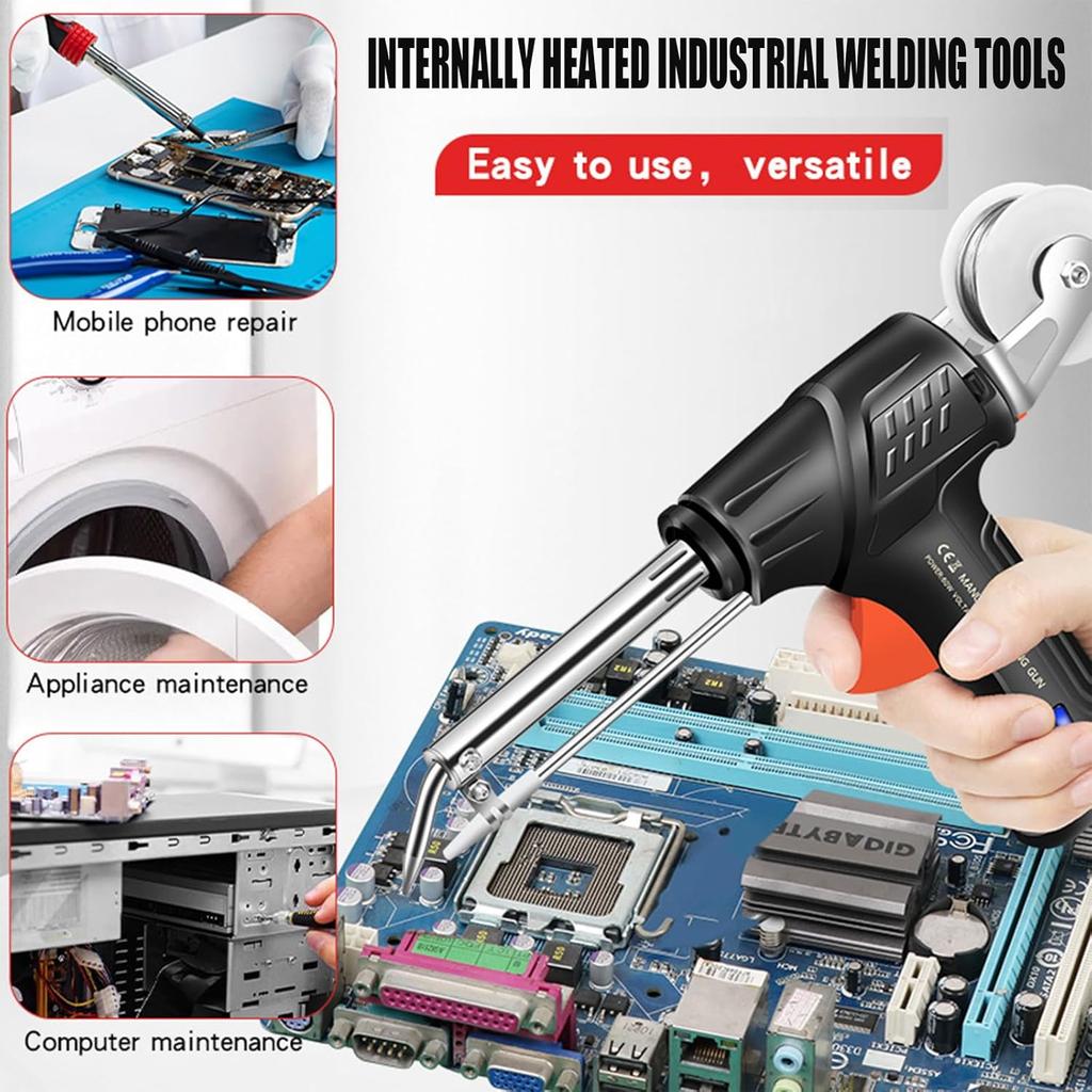 Internally Heated Industrial Welding Tools, Multi-Function Soldering Iron Soldering Gun Set, Automatic Corded Solder Iron Internal Heat Electric