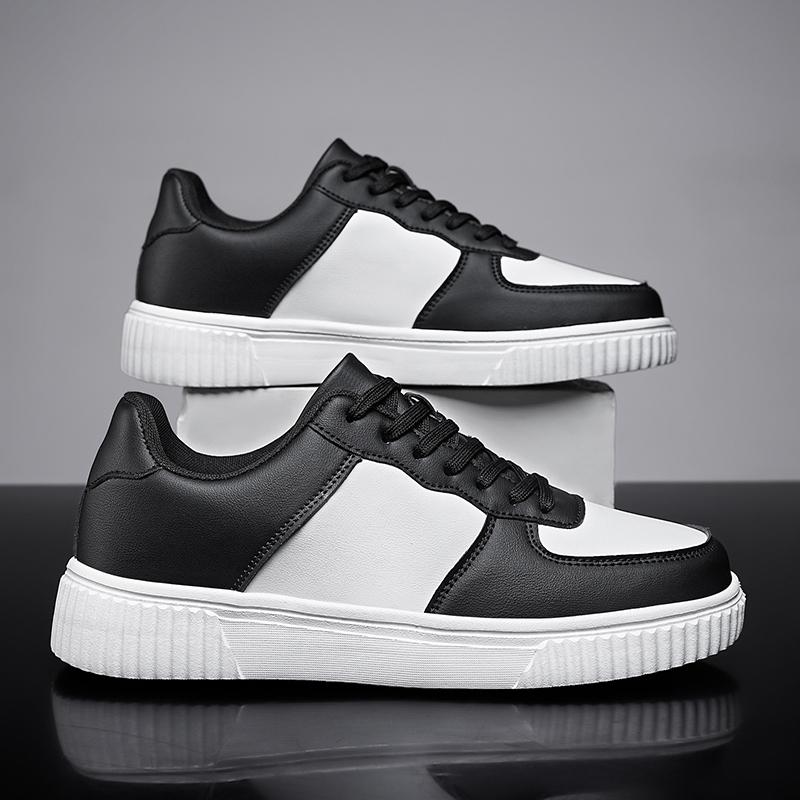

2024 Fashion Classic Leather Mens Skateboard Shoes Trainer Fashion Urban Sneakers Men Comfort Low top Casual Shoes for Men 36
