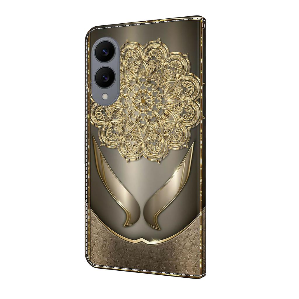 For Samsung Galaxy S25 Edge Wallet Case Pattern Printing PU Leather Flip Stand Phone Cover