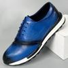 Pánské luxusní značkové designové tenisky z pravé kůže s laserovým gravírováním písmen, šněrovací brogue oxfordové ležérní městské módní boty pro muže