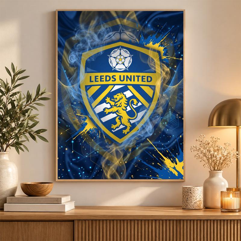 Leeds United Football Diamond Painting Kit 5D Full Drill DIY Diamond Mosaic Wall Art Home Decor
