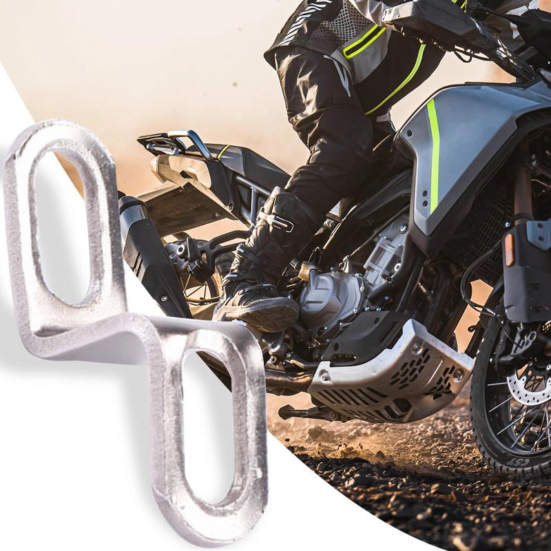 Motorcycle Exhaust Pipe Bracket Motorcycle Rear Header Pipe Stainless Steel Silver Tone Silencer Exhaust Pipes Z Support Stand