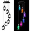 New LED Solar Wind Chime Kerosene Lamp Outdoor Decoration Retro Courtyard Lamp Home Porch Garden Decoration Hanging Lantern