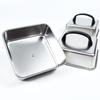 Stainless Steel BBQ Grill Lid With Ergonomic Handle Square Basting Cover Cheese Melting Dome For Indoor And Outdoor Use