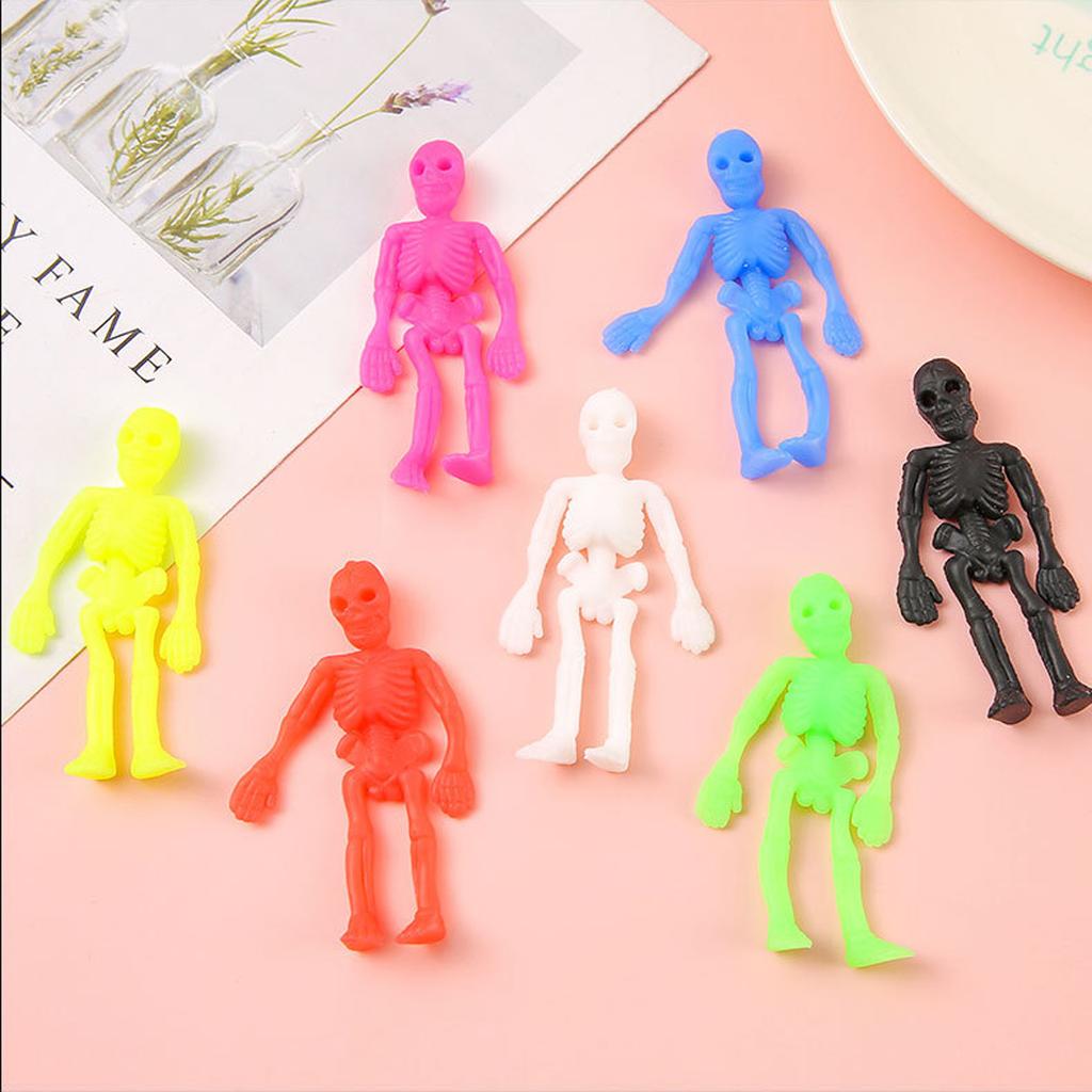 Skeleton Stretch Toy, Soft TPR Rubber Stress-Relief Toy For Kids And Adults(Random Color)