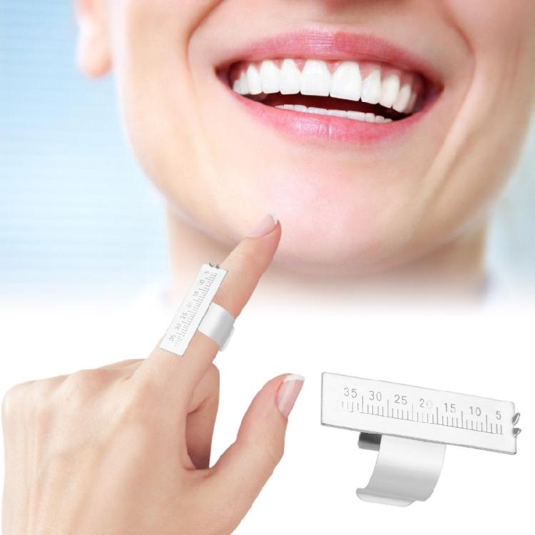 Régua Dental de Aço Inoxidável, Anéis de Dedo Endodônticos com Escala Clara para Dentista & Ortodontia Medições Precisas