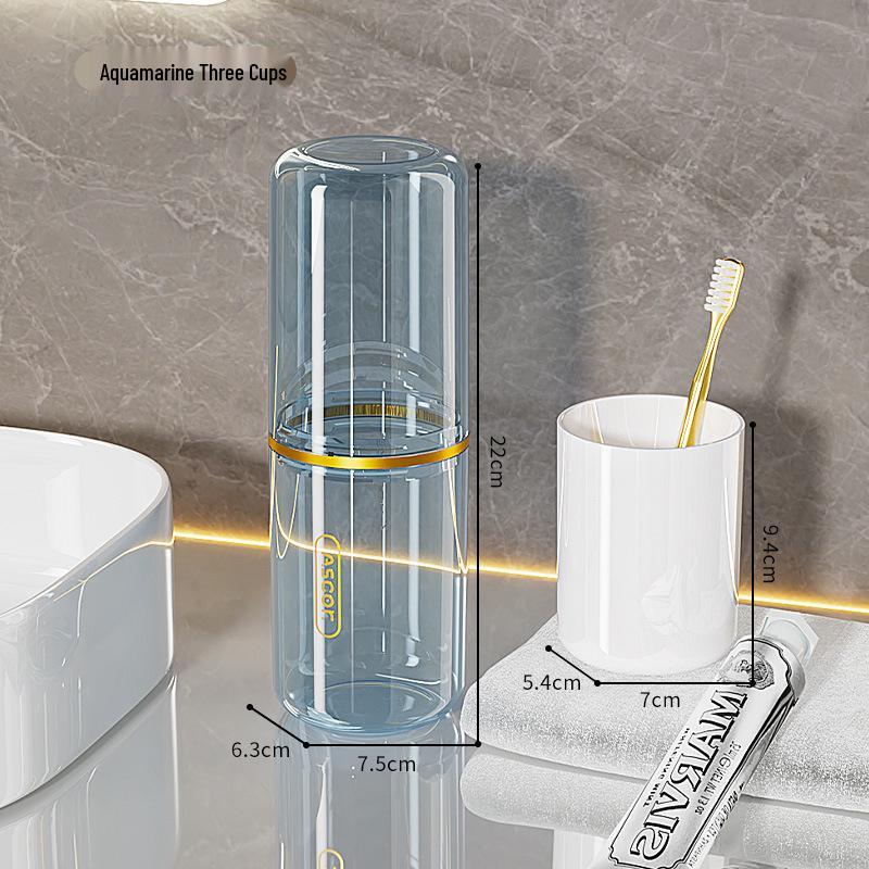 Portable Travel Toothbrush & Toothpaste Holder 4-in-1 Set