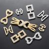 Gold Plated Copper Zirconia DIY Clasp Set Creative Jewelry Crafting Clasps with Zircon for Bracelet & Necklace DIY
