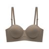Thin breathable underwear women's small breasts gather and show large adjustment type flat chest special non-slip strapless half cup bra cover