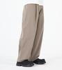Beoteunseoul One-Pleat Wide Balloon Fit Cotton Pants (Khaki Beige)
