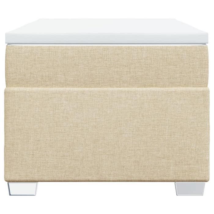 Maison Exclusive - Sommier à lattes de lit avec matelas Crème 100x200 cm Tissu