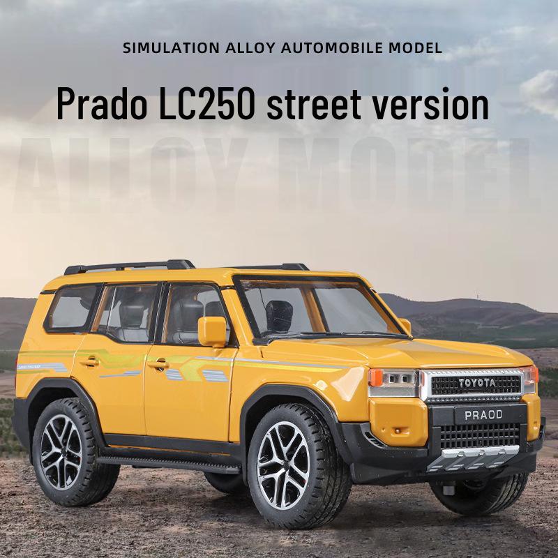 

Toyota Prado LC250 Литая внедорожная модель со звуком, светом и подвеской