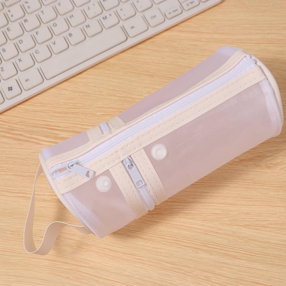Large Capacity Mesh Pencil Case Simple Stationery Storage Organizer  School Supplies